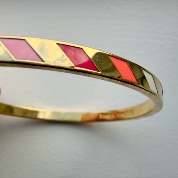 Kate Spade Gold Bangle with Pink and Coral Accents - Picture 3 of 7